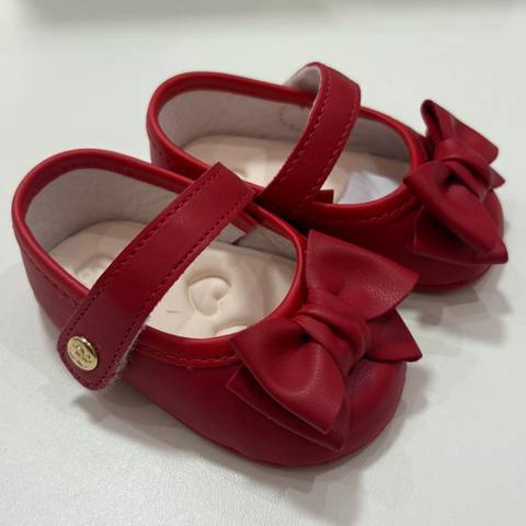 Sapato vermelho bebê pimpolho