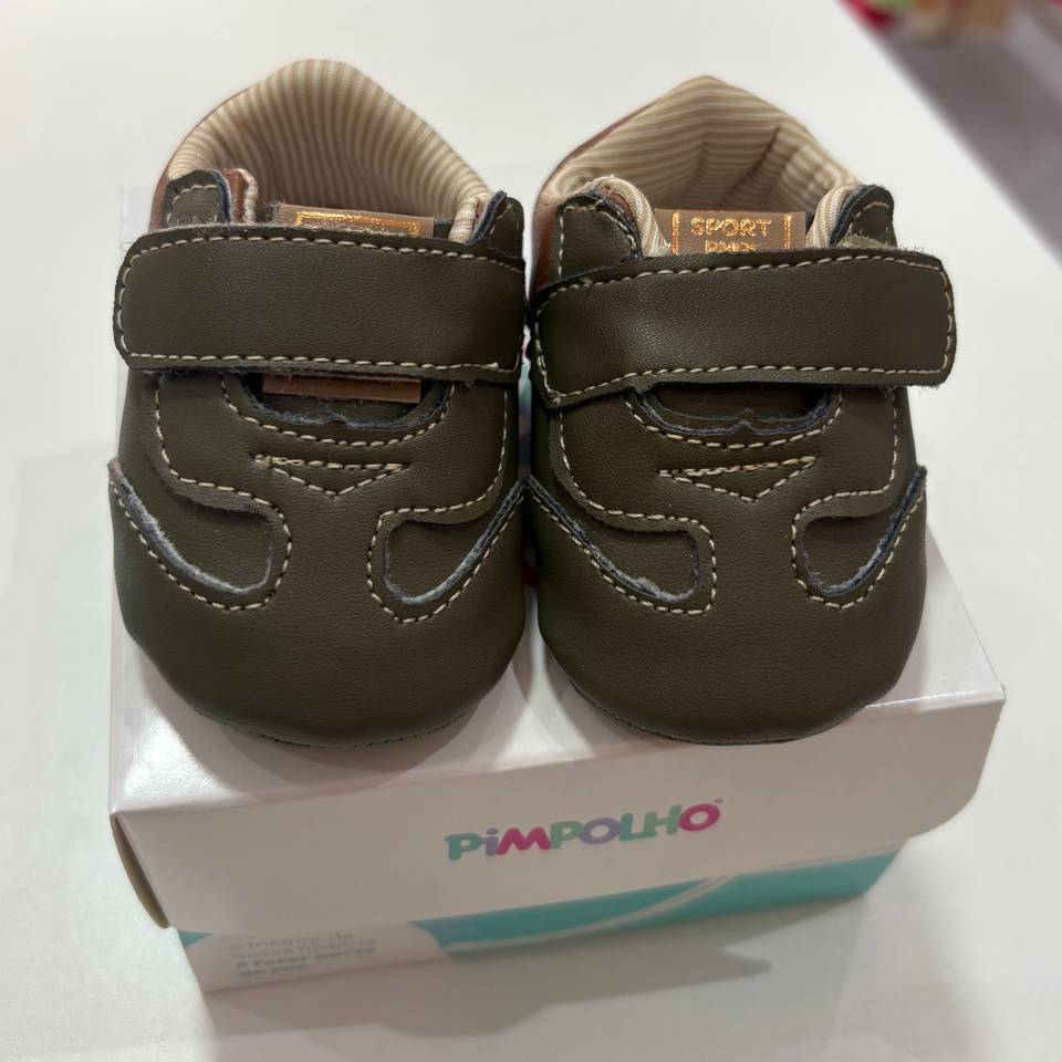 Sapato pimpolho verde militar 