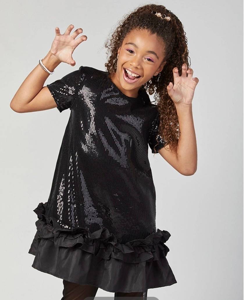 Vestido paetê preto