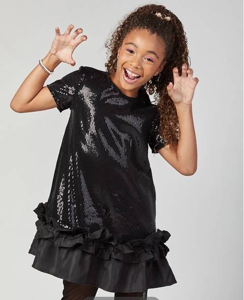 Vestido paetê preto
